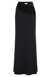 Jules Recycled Nylon And Mesh Maxi Skirt - Black
